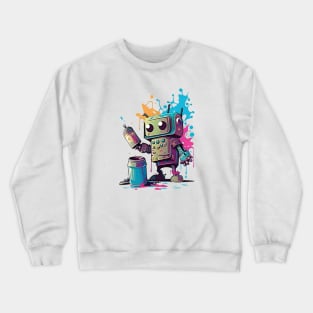 Graffiti Specialist Robot Crewneck Sweatshirt